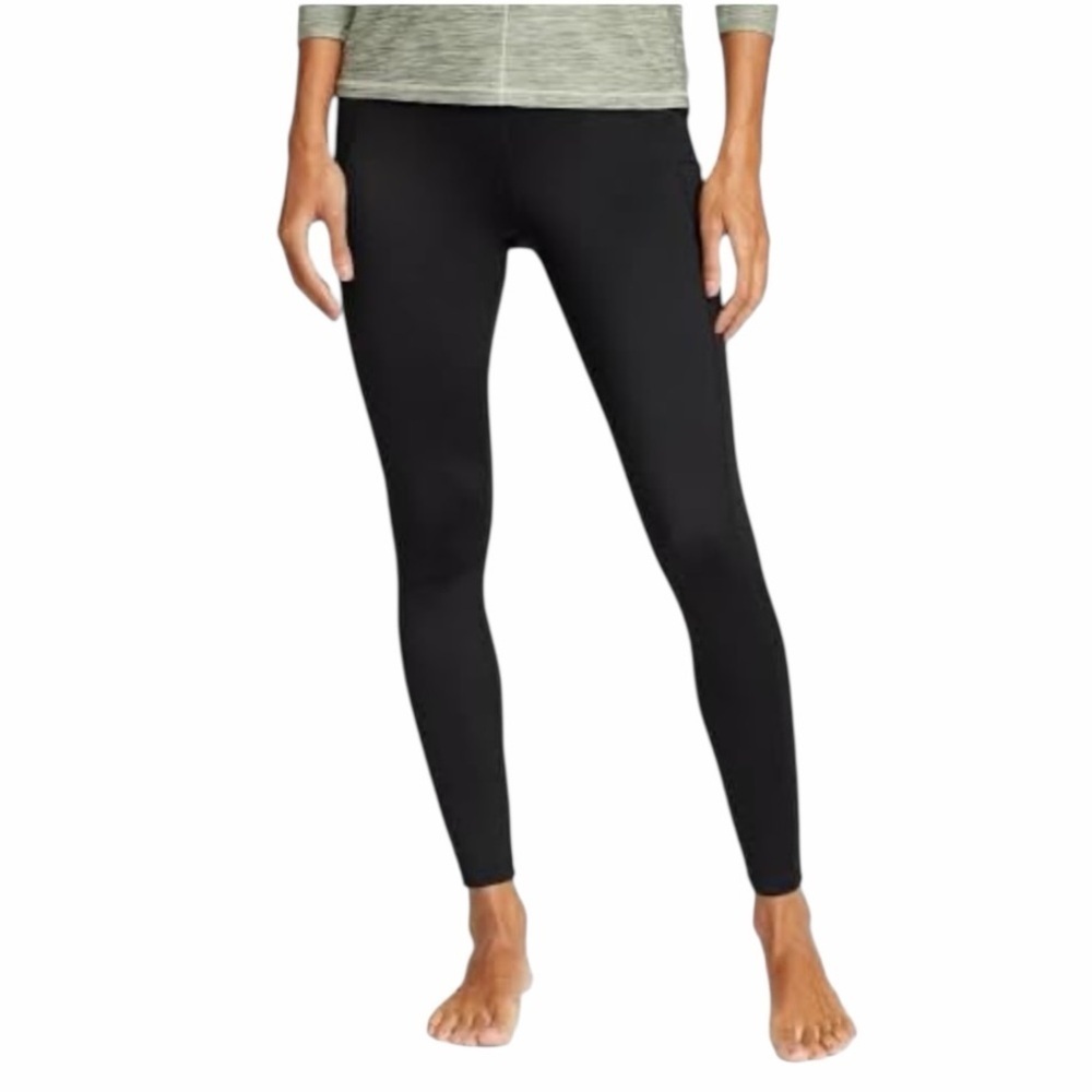Eddie Bauer Women's Black Leggings Size Tall Large #1953
